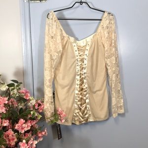 Burleska Briar Laced up net top